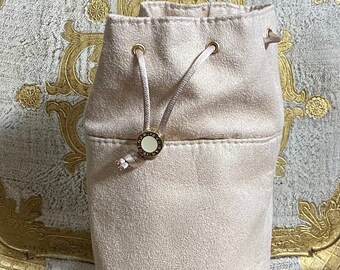 Creamy beige Bulgari Perfume bag