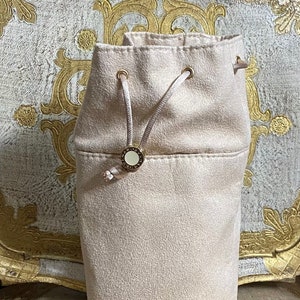 Creamy beige Bulgari Perfume bag