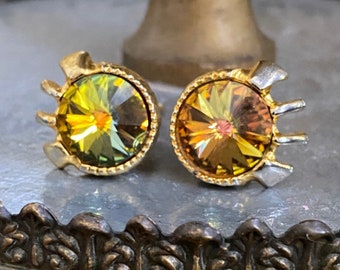 Vintage Watermelon Glass Cufflinks