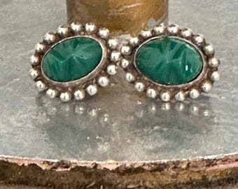Vintage Estate Stone Face Aztec Face Mask in Silver