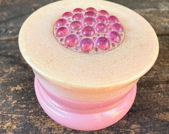 Vintage Avon Pink Bejewelled Cream Sachet Jar