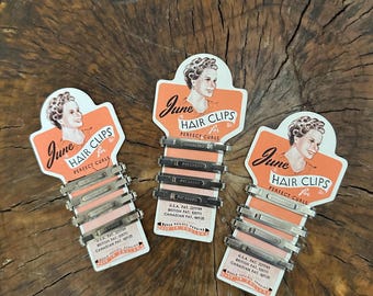 Vintage June Perfect Curl Hair Clips New Old Stock