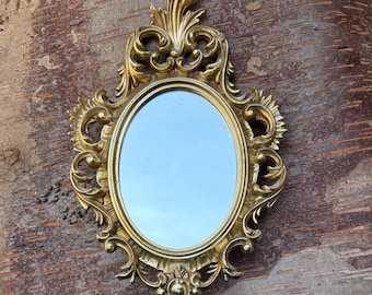 Vintage Baroque Style Plasti-Wood Mirror Made in Italy