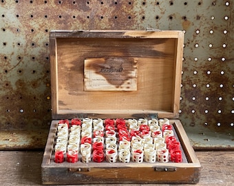 Vintage Box of Plastic Curlers