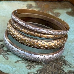 Vintage Florentine? Wood Bangles (4)