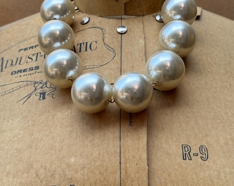 Vintage Huge Faux Pearl Necklace