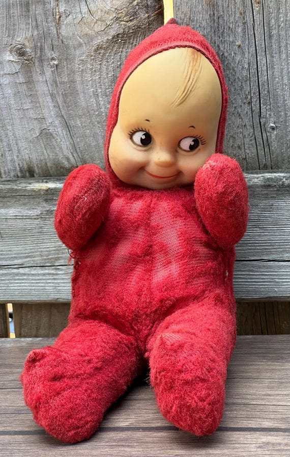 Vintage Red Plush Kewpie - Etsy Canada