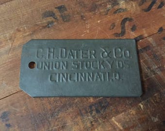 Industrial Large Metal Tag (Vintage)