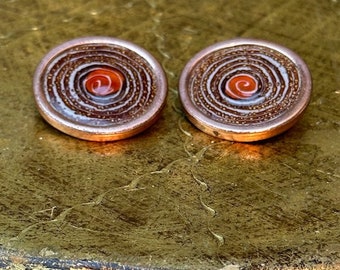 Vintage Estate Renoir/Matisse Copper Clip Earrings