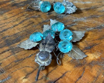Demi Parure Vintage Sterling Deco Jewelry Set