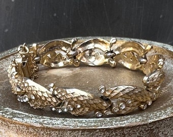 Vintage Estate Trifari Snake Skin Bracelet Signed