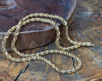 Vintage Estate Napier Heavy Chain Rope Necklace with Clip Earrings