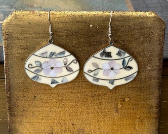 Vintage Estate Alpaca Mexico Enabled Pierced Earrings