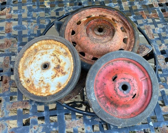 Vintage metal wheels