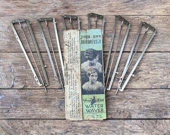 Rare Vintage Water Wavers by Green Witch for flapper waves (6) Made in the USA
