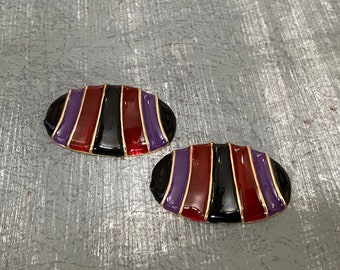 Vintage Bluette tri color shoe clips