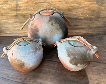 Laura Ross Signed Pottery Set of Three