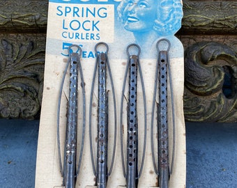 Vintage Solo Spring Lock Curlers NOS