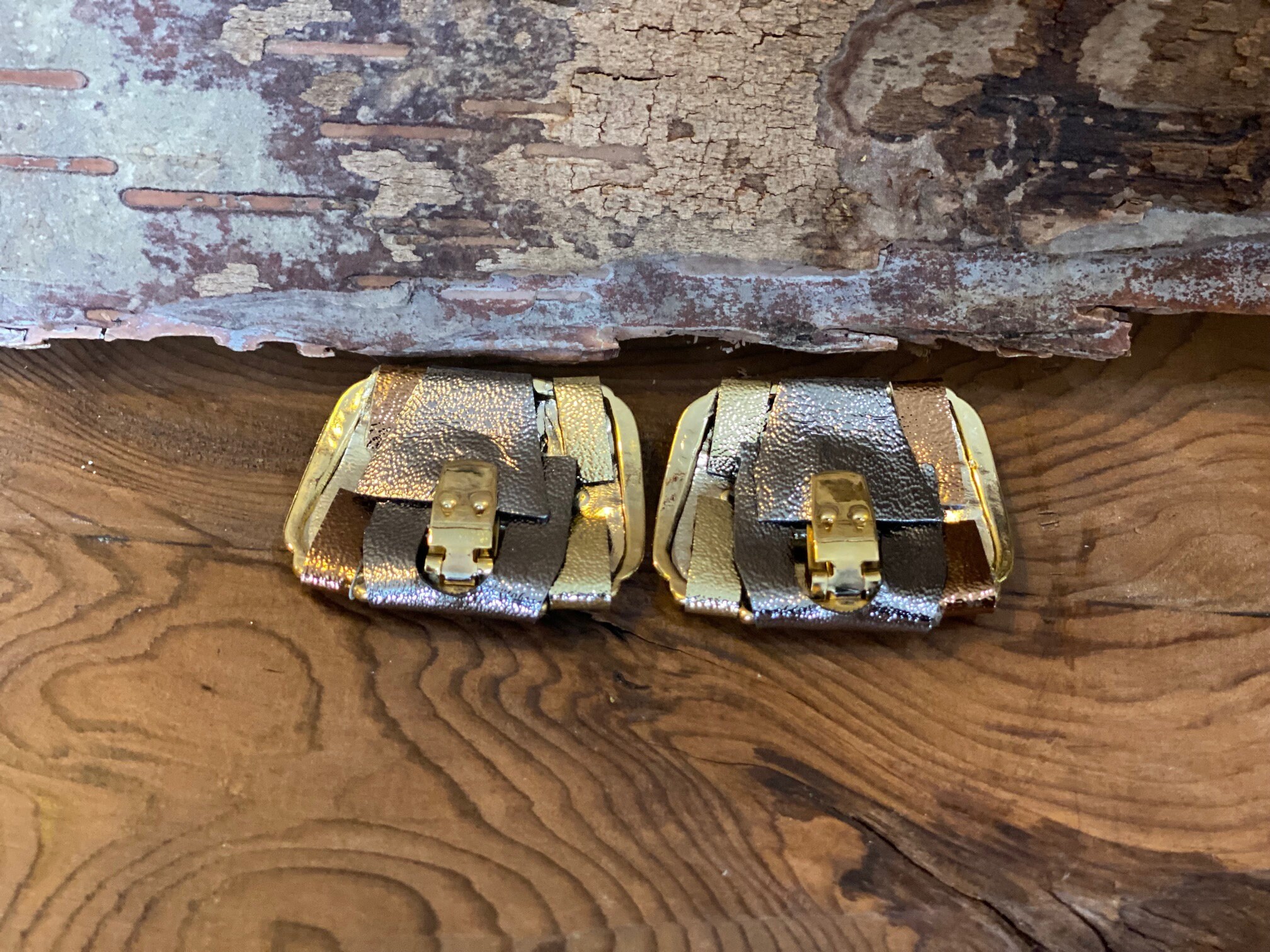 Vintage Tri Color Bluette Shoe Clips Made in France Etsy