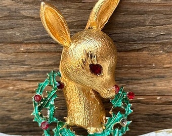 Vintage Estate MYLU Christmas Brooch