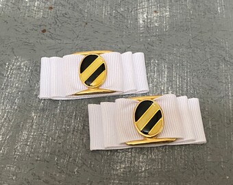 Vintage white Bluette shoe clips