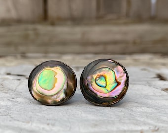 Vintage Alpaca Abalone Cuff Links