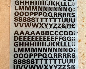 Vintage Letraset 1 sheet