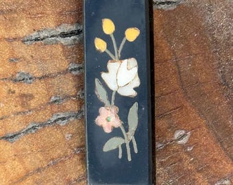 Georgian Pietra Dura Mourning Brooch