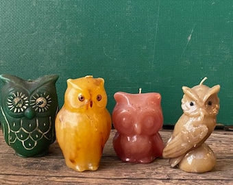 Vintage Owl Candles (4)