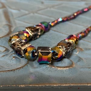 Vintage Aurora Borealis Necklace Beautiful Blues