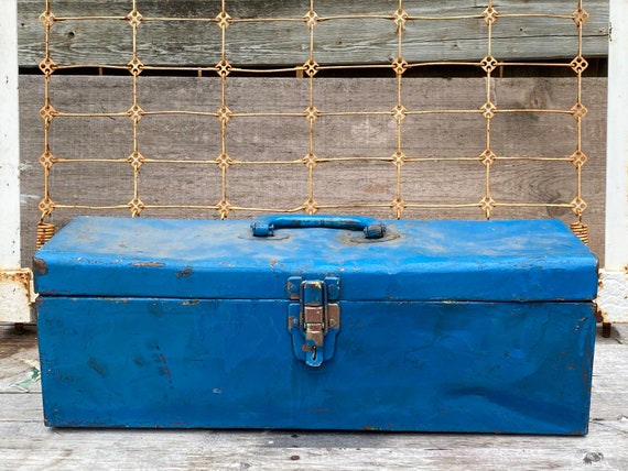 Vintage Blue Tool Box 