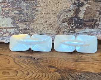 Vintage Pearly White Shoe Clips