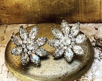 Vintage Triad Clip Earrings