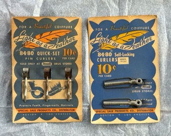 Vintage Rexall Curlers 2 Sets New Old Stock