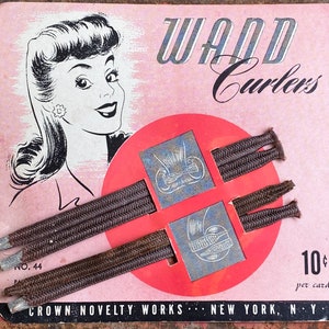 Bigoudis baguette vintage (1 carte)