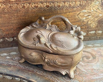 Early 1900s vintage Jennings Brothers jewelry casket