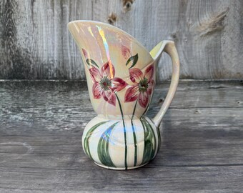 Lustreware Pitcher, Jug or Floral Vase with handle around the 1940's - 1950's.