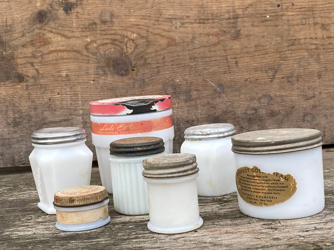 Vintage Glass Containers 7 Etsy
