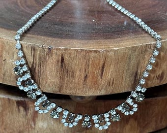 Vintage Estate Sherman Rhinestone Necklace & Earrings