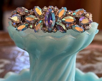 Vintage Estate Lisner Borealis Bracelet in Brilliant Blues