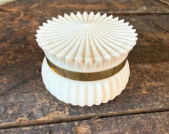 Vintage White Avon Sachet Jar