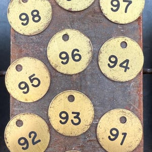 Vintage Brass Tone Metal Tag (one)