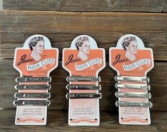 Vintage June Hair Clips for Perfect Curls 3 Sets Made in the USA