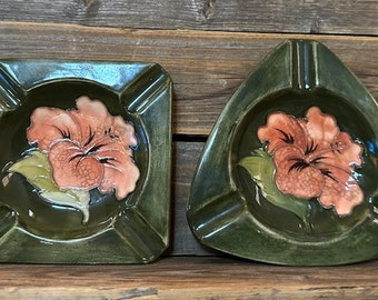Vintage Moorcroft Pottery Ashtrays (2)