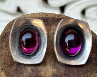 Vintage Estate Jorgen Jenson Purple Clip Earrings