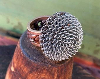 Miriam Haskell 1960's Chunky Bronze Ring
