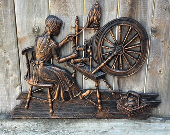 Vintage Syroco Coppercraft Large Wall Hanging Made in the USA