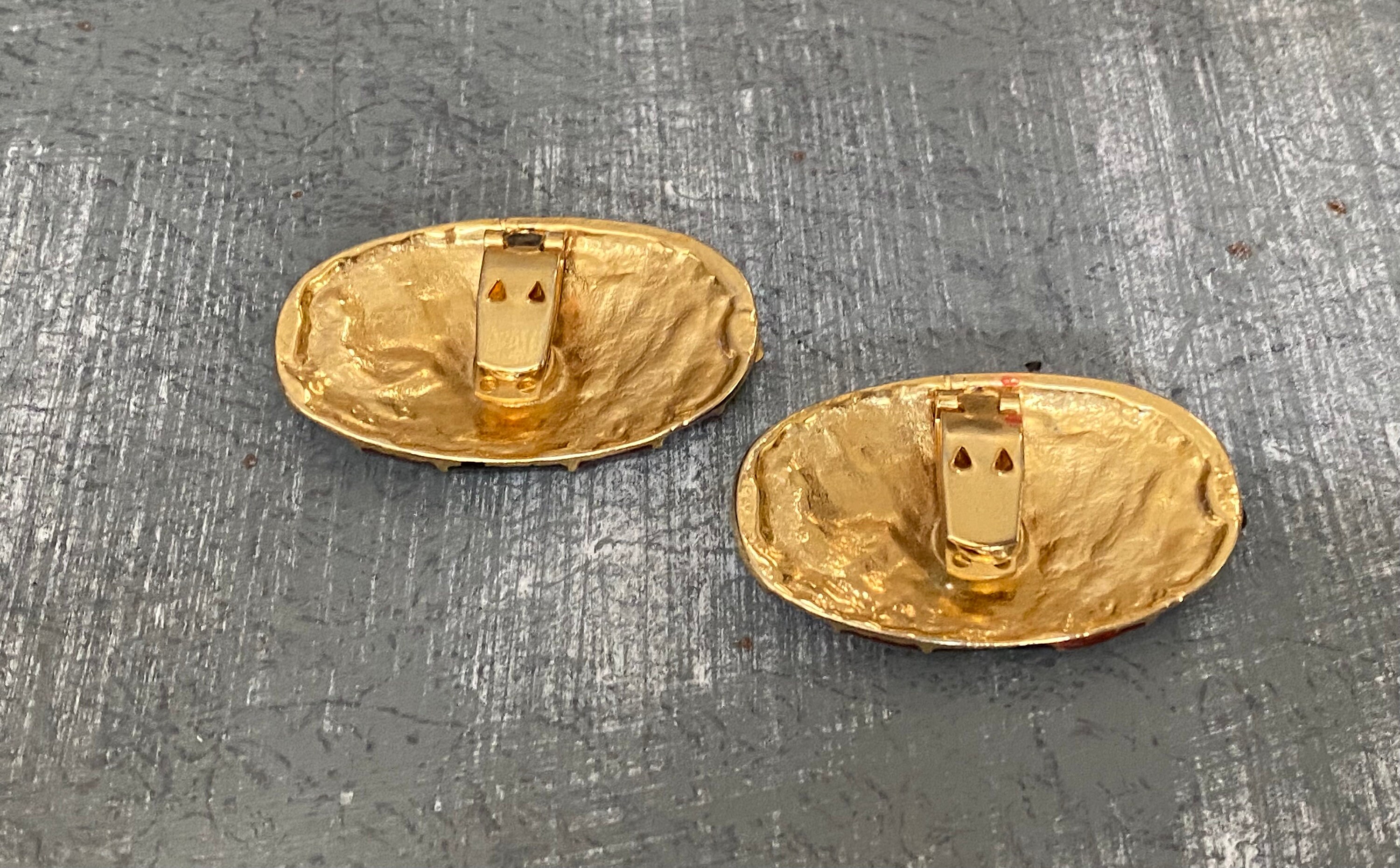 Vintage Bluette Tri Color Shoe Clips Etsy