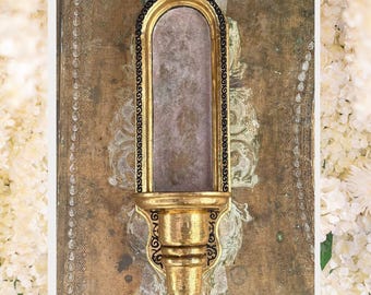 Vintage Italian Gold Gilt Sconce