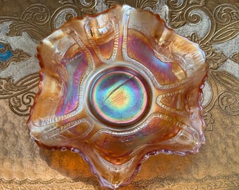 Marigold Carnival Glass Bowl